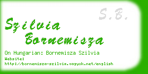 szilvia bornemisza business card